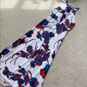 Flower print maxi dress